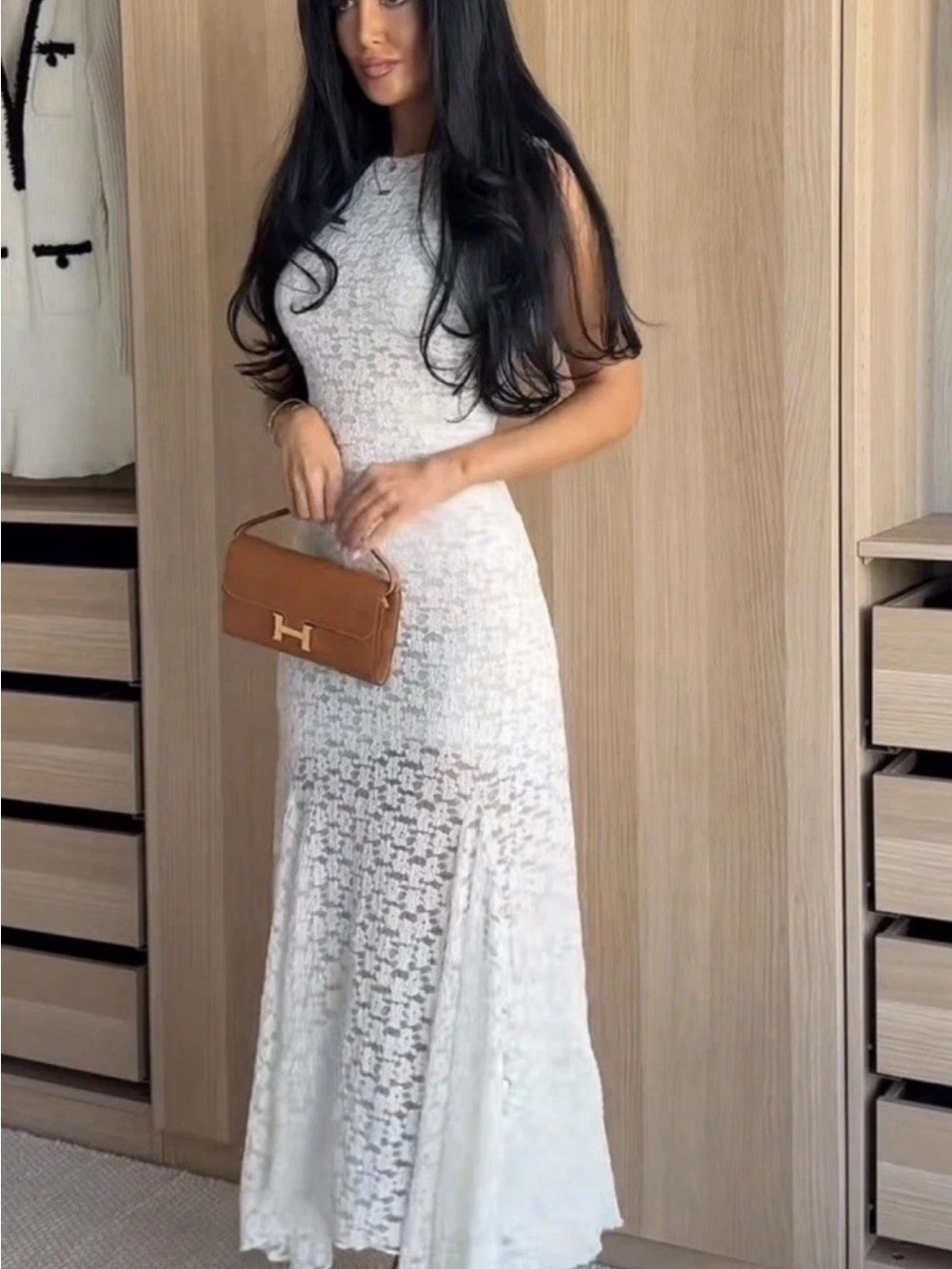 Zara White Lace Maxi Dress - Picture 2 of 7